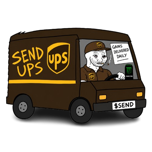 SEND UPS delivery tracker van